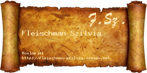 Fleischman Szilvia névjegykártya